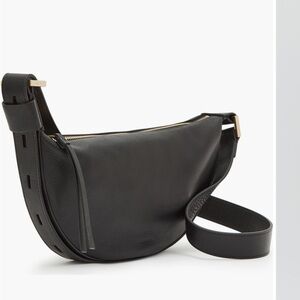 Black AllSaints half moon leather crossbody
